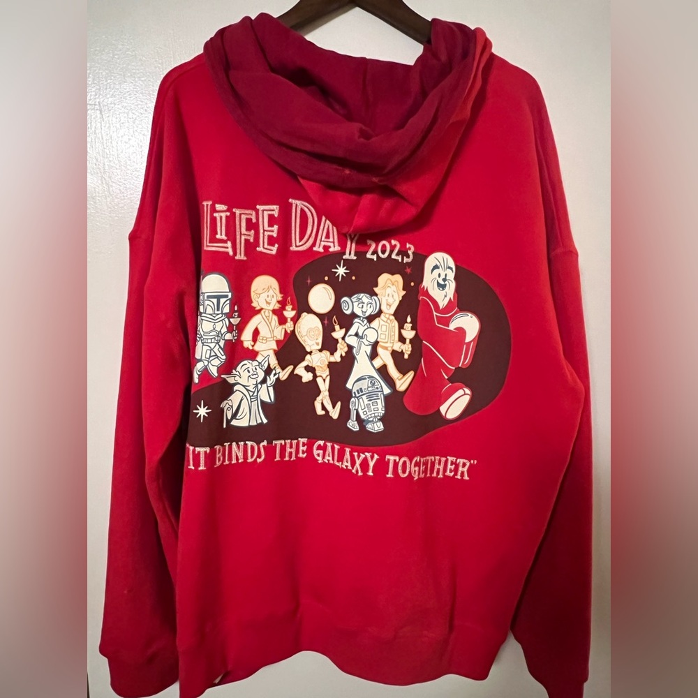 Star Wars Life Day 2023 lightly used zip up Hoodie